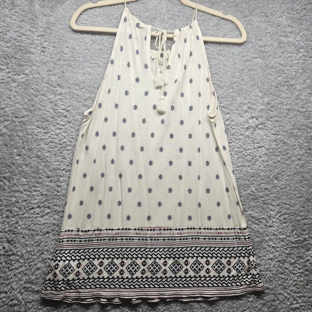 Old Navy Womens Ivory Boho Blouse Size Small Aztec Western Bohemian Casual - Picture 10 of 10
